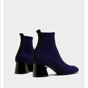 ZARA SOCK STYLE HEELED BOOT